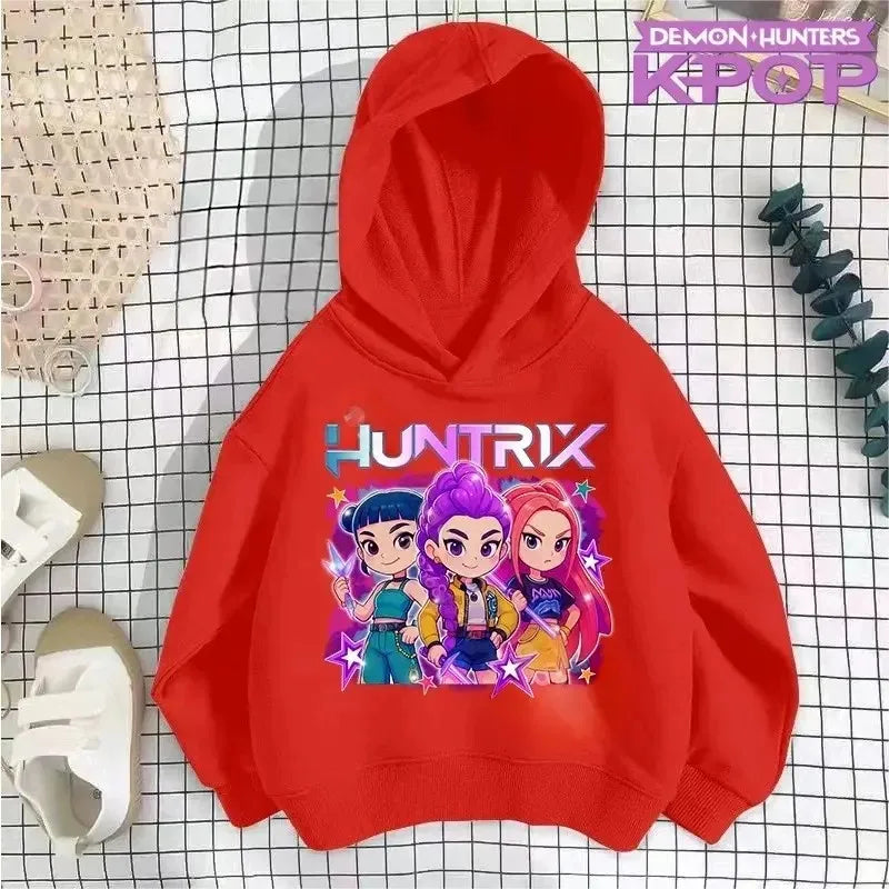 Autumn Winter KPop Demon Hunters Toddler Girl Boy Clothes Movie Graphic Children Hooded Sweatshirts Casual Fashion Kids Hoodies