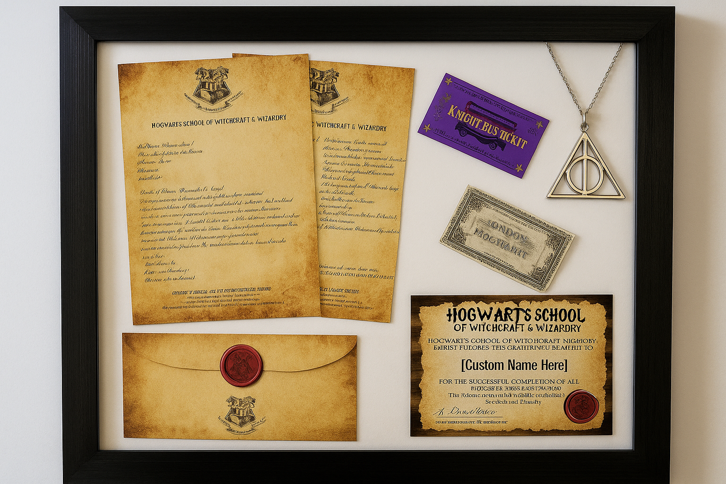 Framed Personalised Hogwarts Acceptance Letter