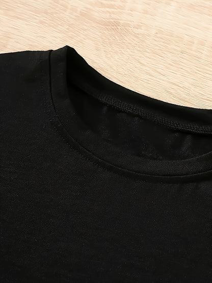 Boys' 67 Number & Hand Gesture Print T-Shirt - White 67 Number 7 & 6 Digits with Hand Symbols, Soft Stretch Knit Round Neck Casual Top for Spring Summer Fall, Math-Themed Outfit for Kids (Machine Washable)