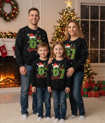67 Christmas Jumper - Six Seven Christmas Sweater - 6 7 Trending Kids and Adult Sizes