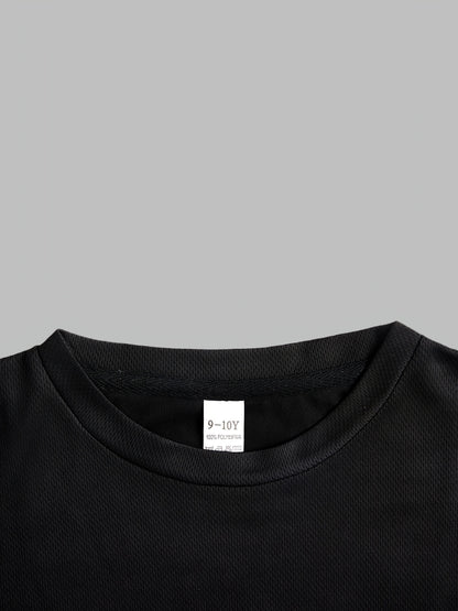 ' White 67 Number Print T-Shirt - Short Sleeve Round Neck Casual Summer Top with Black '67' Chest Number, Machine Washable Shirt, & Casual Attire - Age 4-12 Years (Regular Fit)