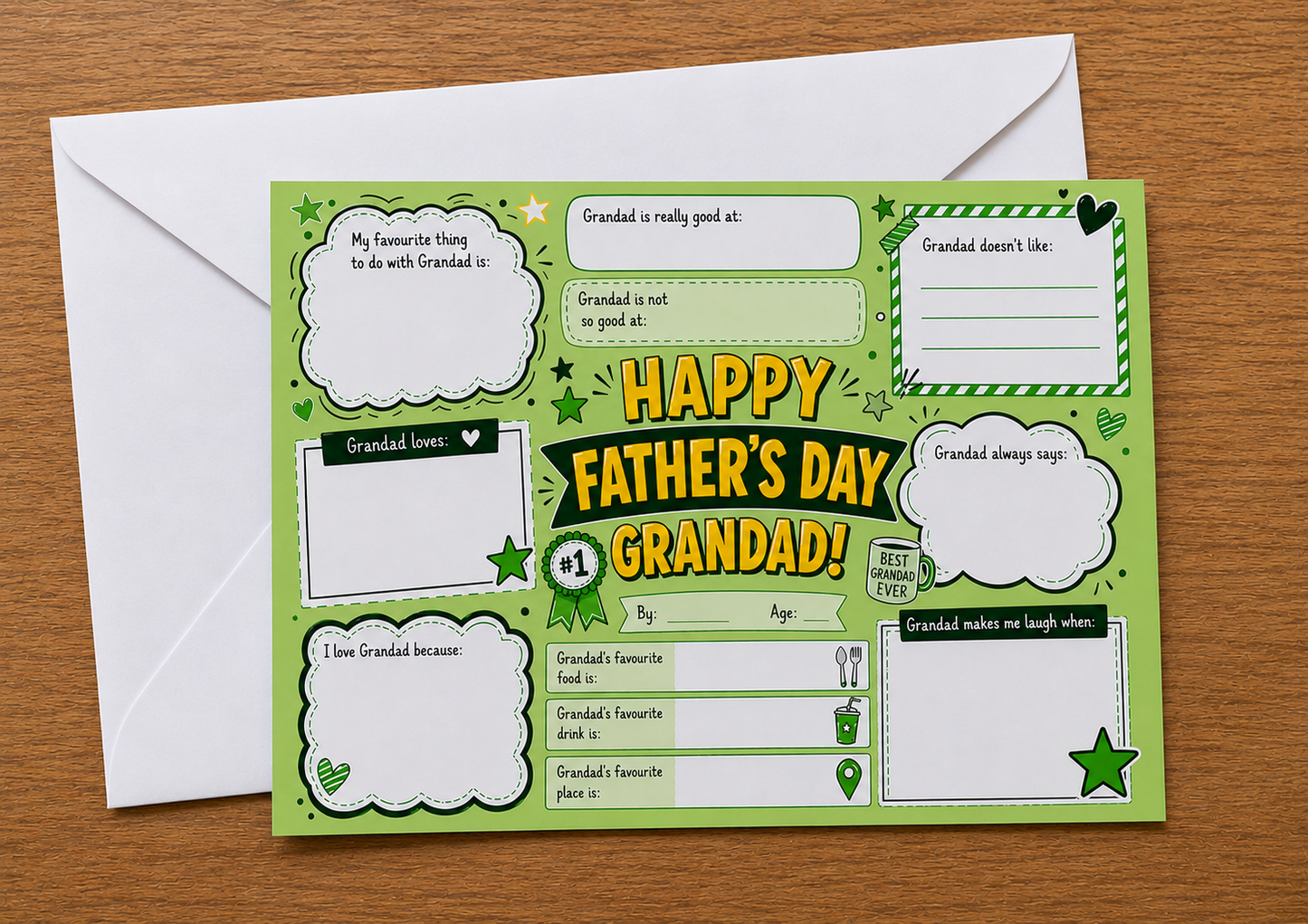 Personalised Father's Day Card - All About Daddy - Fun Fathers Day Gift