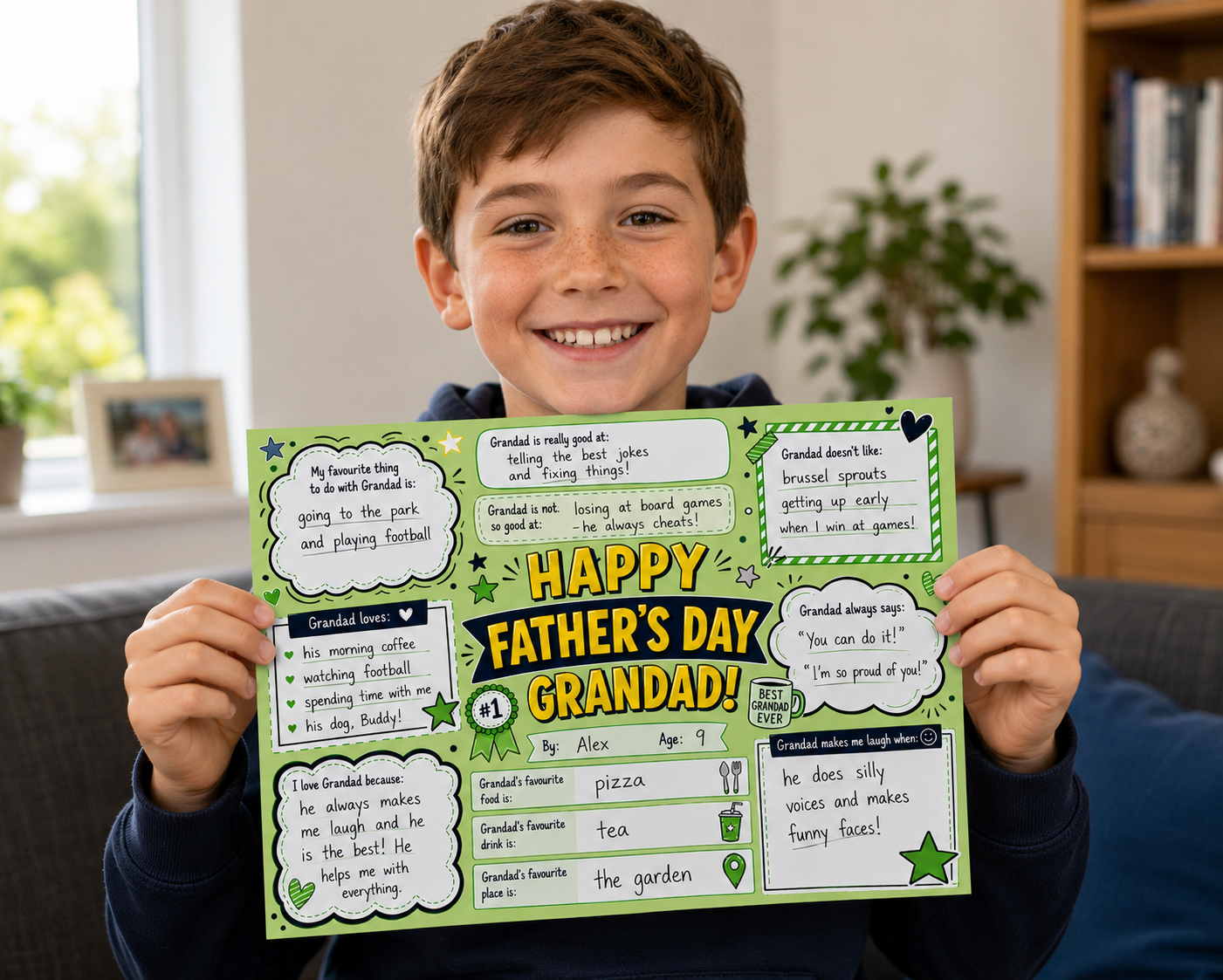 Personalised Father's Day Card - All About Daddy - Fun Fathers Day Gift