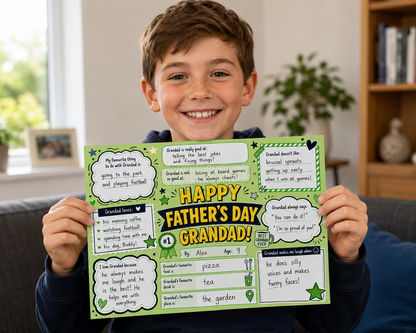 Personalised Father's Day Card - All About Daddy - Fun Fathers Day Gift