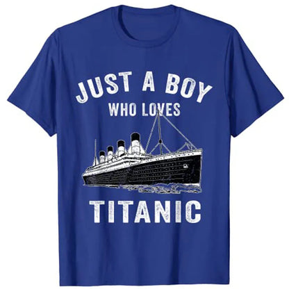 Just A Boy Who Loves Titanic Kids T-Shirt