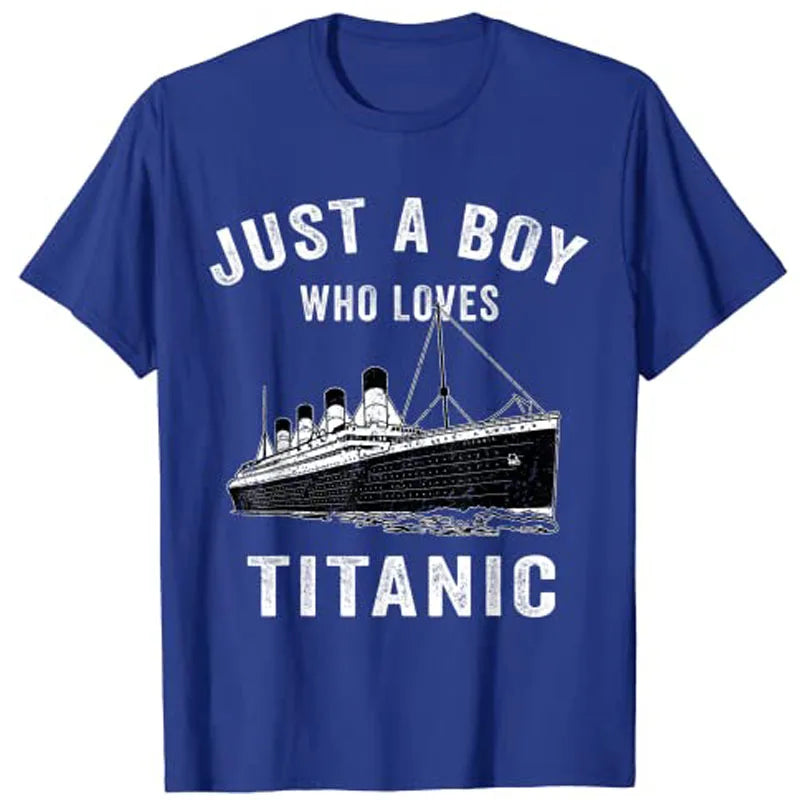 Just A Boy Who Loves Titanic Kids T-Shirt