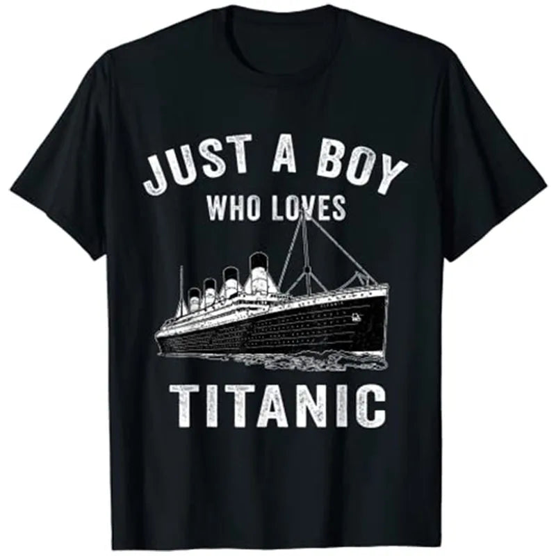 Just A Boy Who Loves Titanic Kids T-Shirt