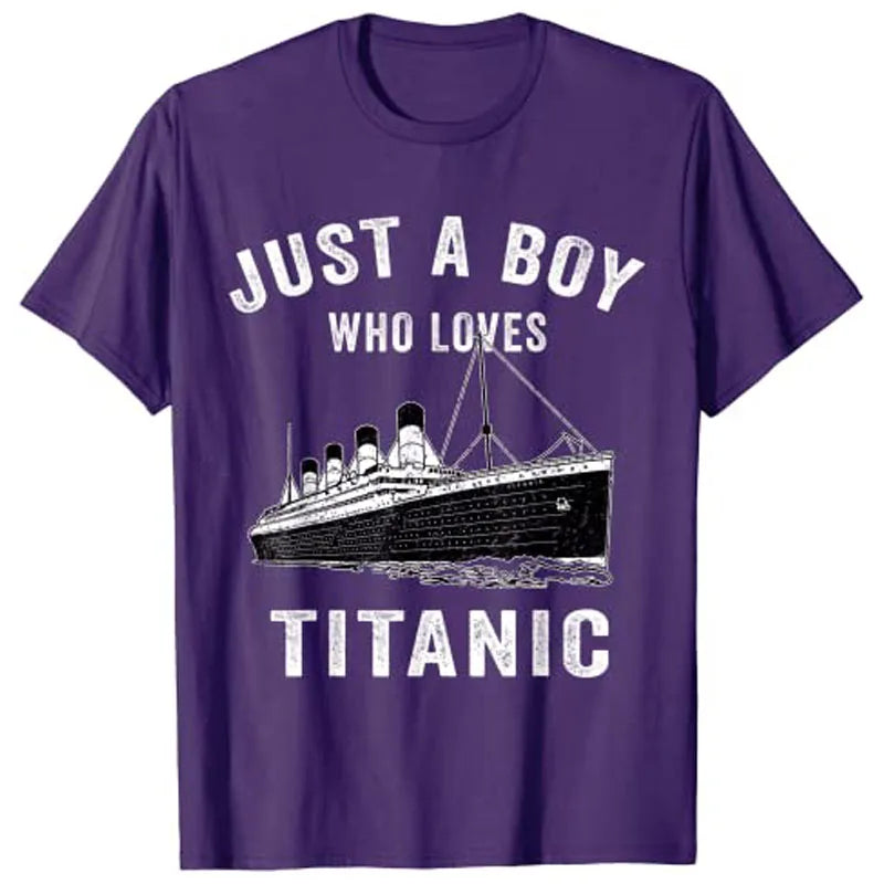 Just A Boy Who Loves Titanic Kids T-Shirt