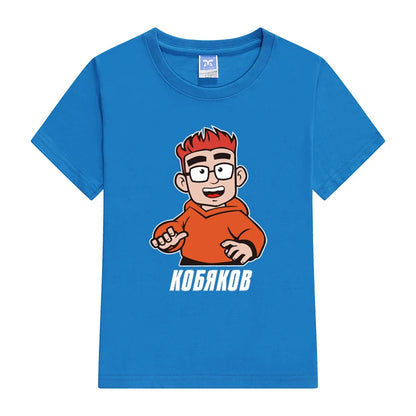 Children's 100% Cotton T Shirts Merch A4 KOBYAKOV Print Casual Family Clothing Set boy's & girl's Fashion Tops