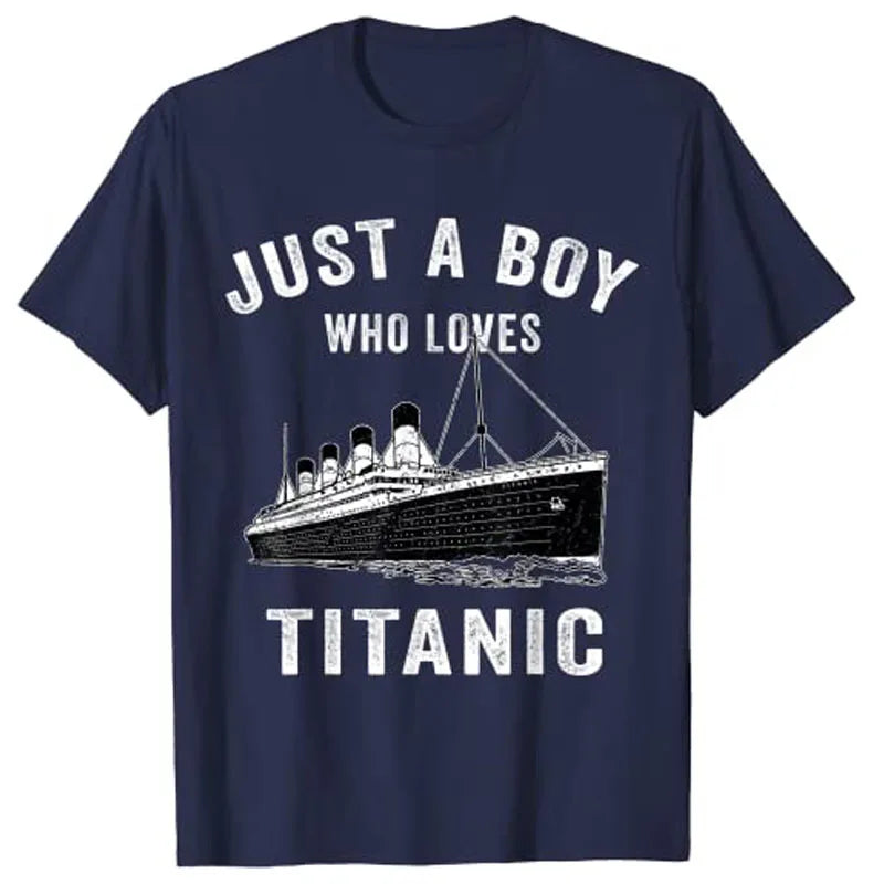 Just A Boy Who Loves Titanic Kids T-Shirt