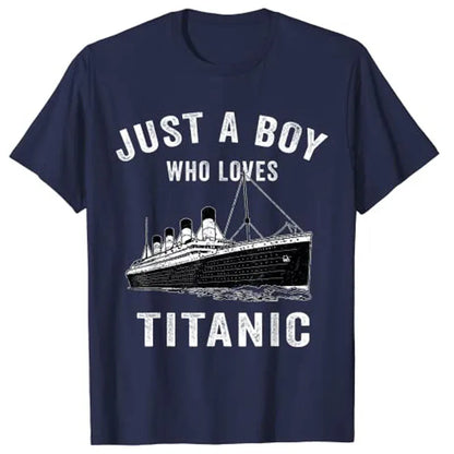 Just A Boy Who Loves Titanic Kids T-Shirt
