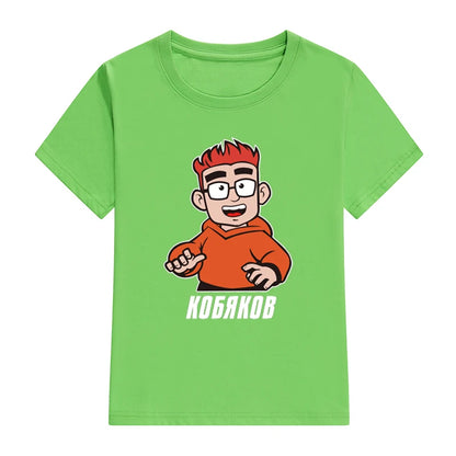 Children's 100% Cotton T Shirts Merch A4 KOBYAKOV Print Casual Family Clothing Set boy's & girl's Fashion Tops