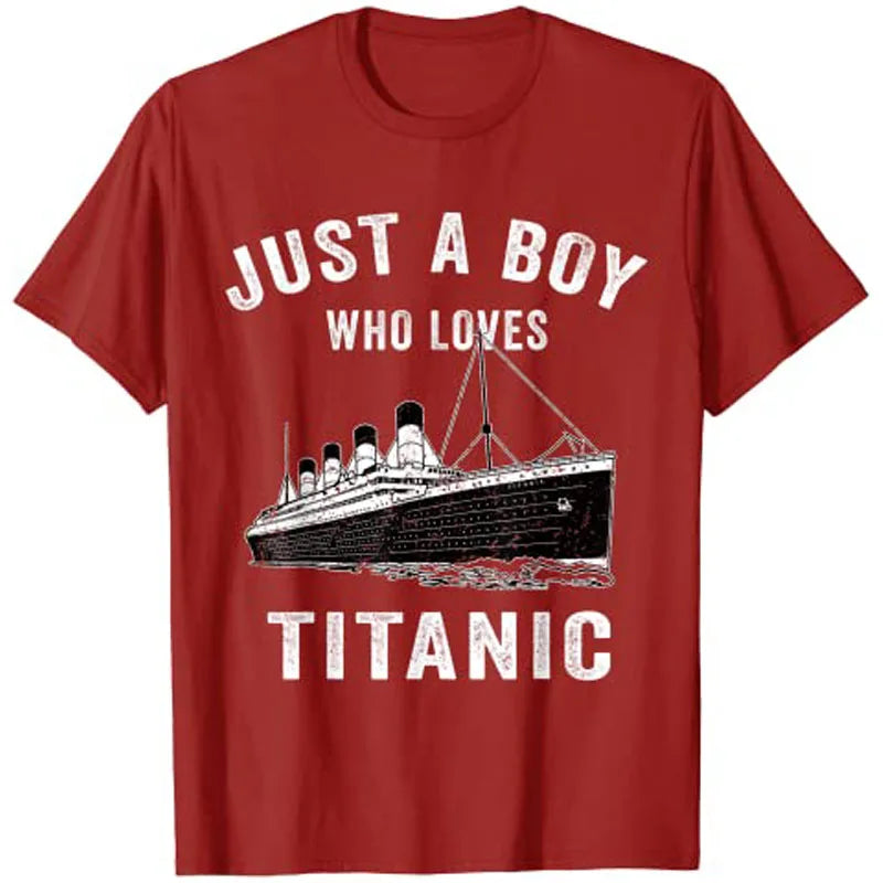 Just A Boy Who Loves Titanic Kids T-Shirt