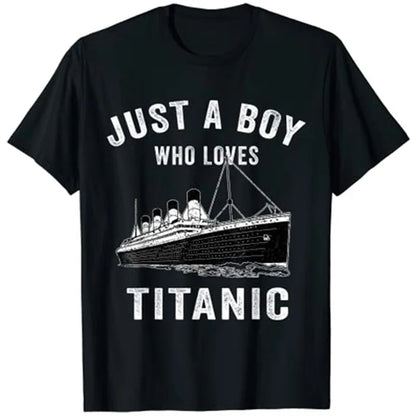 Just A Boy Who Loves Titanic Kids T-Shirt