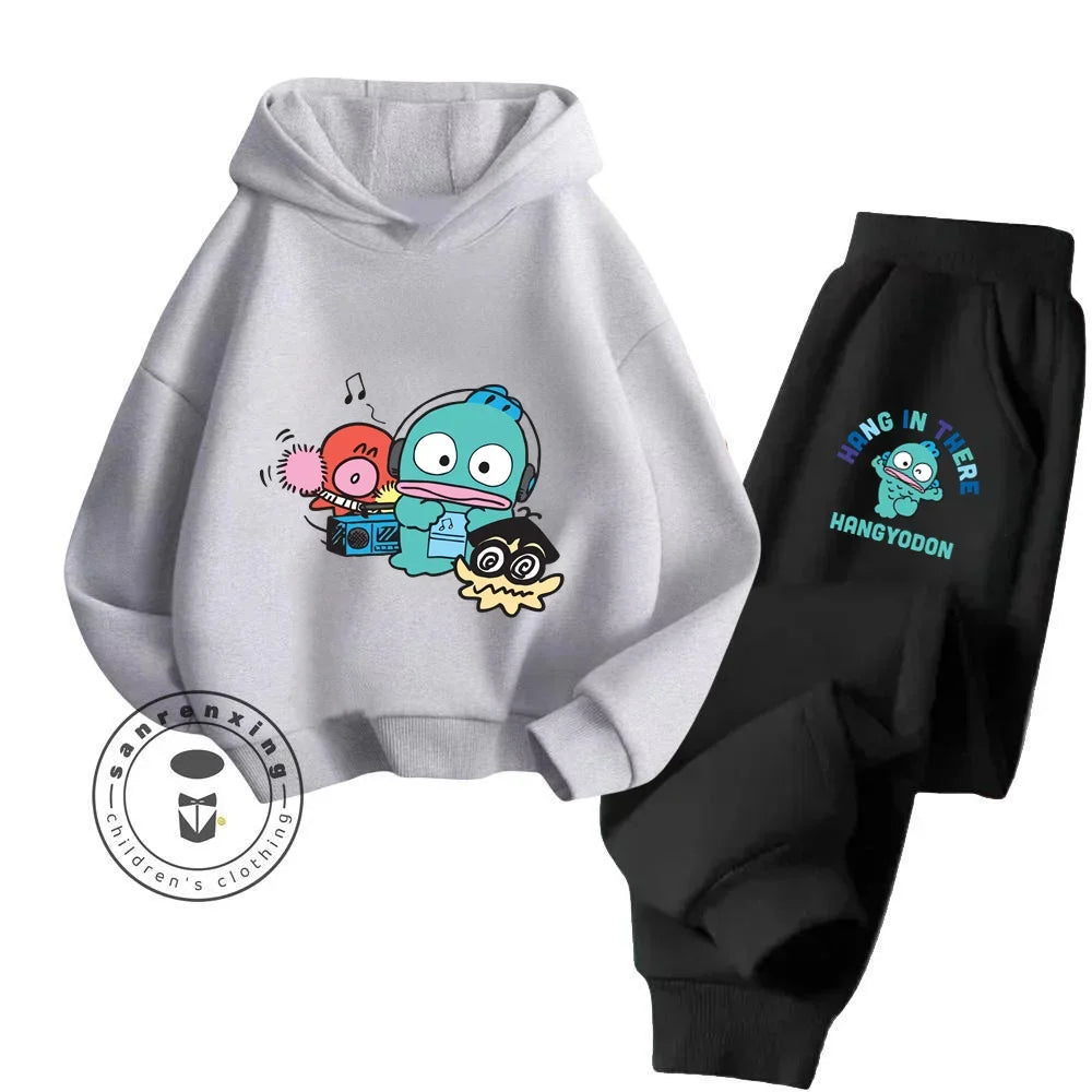 2024 Cartoon HANGYODON Kids' Cute Comfy Kawaii Hoodies with Anime Characters for Spring Fall Cheap Easy to Clean New Hoodie