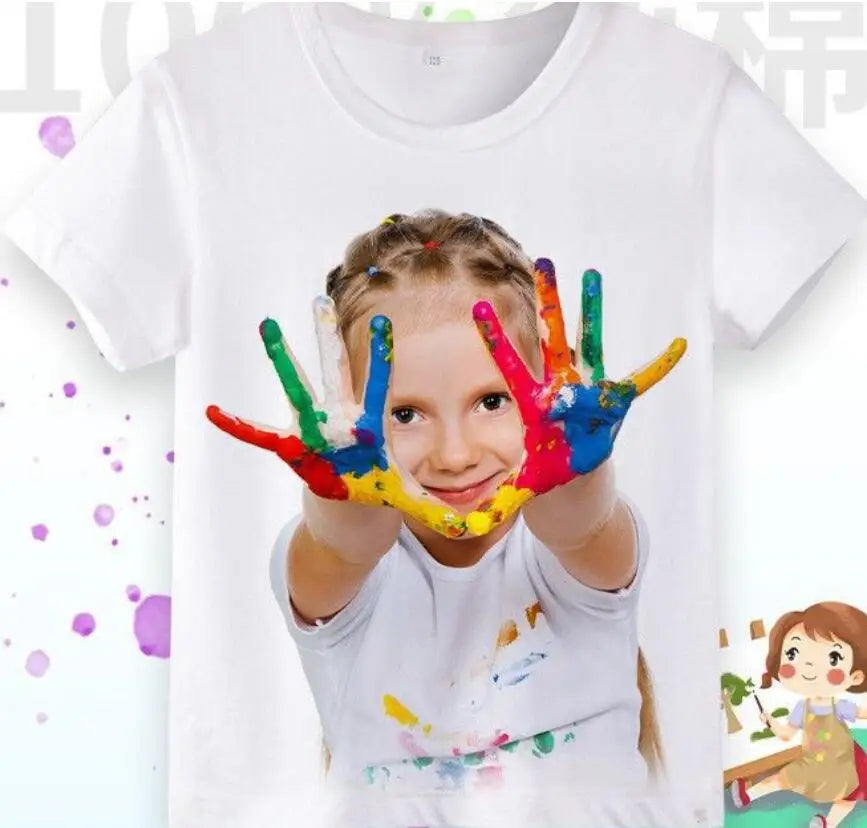 Children's T-shirt Boys and Girls Casual Fashion Short-sleeved Baby Half-sleeved Round Neck Top Base Shirt Kids Clothes