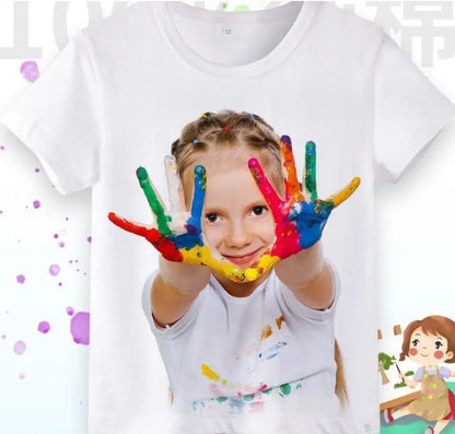 Children's T-shirt Boys and Girls Casual Fashion Short-sleeved Baby Half-sleeved Round Neck Top Base Shirt Kids Clothes