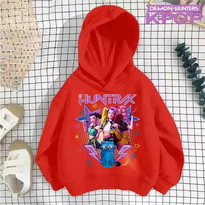 Autumn Winter KPop Demon Hunters Toddler Girl Boy Clothes Movie Graphic Children Hooded Sweatshirts Casual Fashion Kids Hoodies