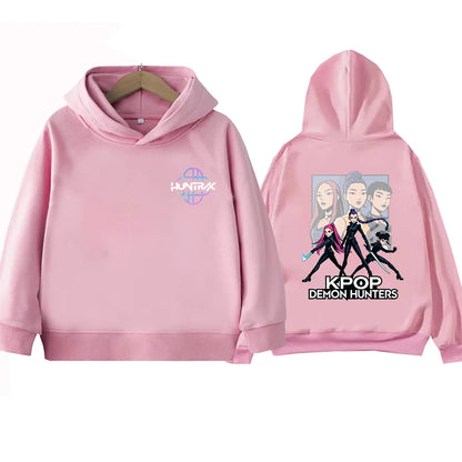 Kids Hoodie Kawaii Cartoon Printed Zippered Hoodie2025 New KPop Demon Hunters Coat Boys Autumn Jacket Baby Girl Winter Clothes