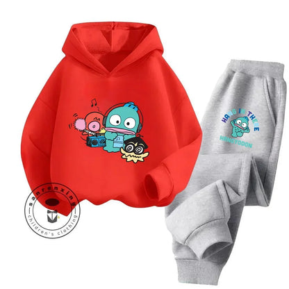 2024 Cartoon HANGYODON Kids' Cute Comfy Kawaii Hoodies with Anime Characters for Spring Fall Cheap Easy to Clean New Hoodie