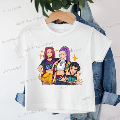 Kids T-shirt Hot Movie Print Print Fashion Casual Tops 2025 Movie Crew Neck Cartoon Girls Boys Tee Casual Baby Girl Clothes