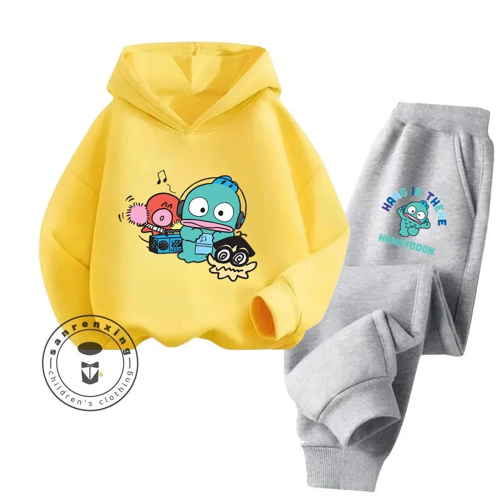 2024 Cartoon HANGYODON Kids' Cute Comfy Kawaii Hoodies with Anime Characters for Spring Fall Cheap Easy to Clean New Hoodie