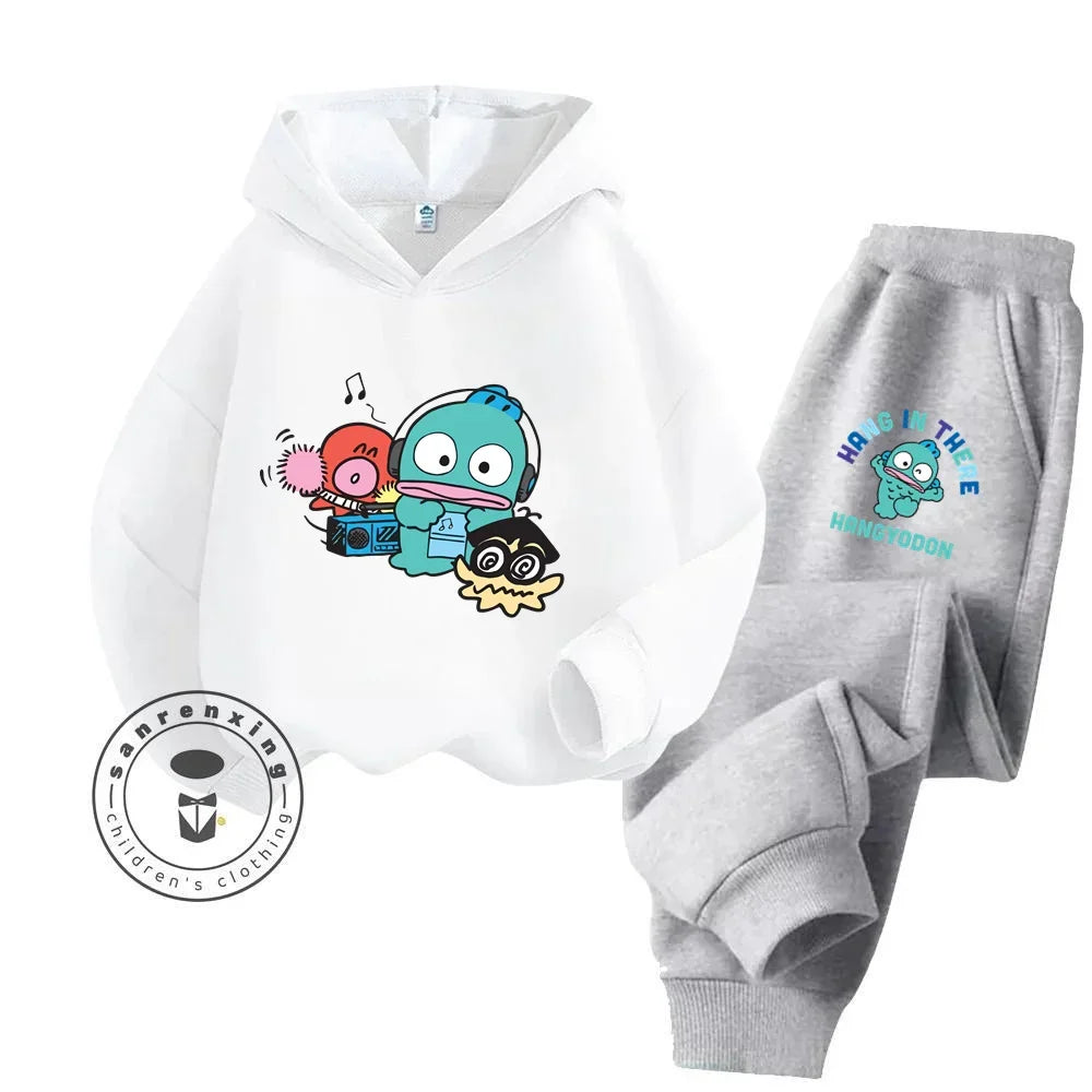 2024 Cartoon HANGYODON Kids' Cute Comfy Kawaii Hoodies with Anime Characters for Spring Fall Cheap Easy to Clean New Hoodie