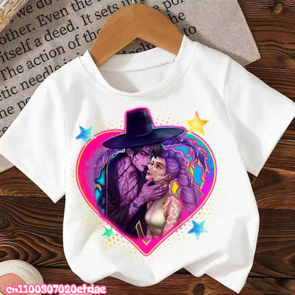 Kpop Demon Hunters Cartoon T-shirts Cotton
