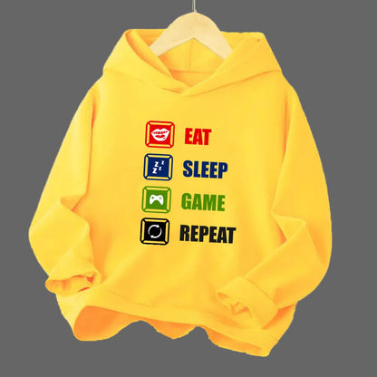 Boys Gamer Hoodies Long Sleeve Children Spring Fall Hooded Sweatshirt Outdoor Stylish Boy Tops YXJ01