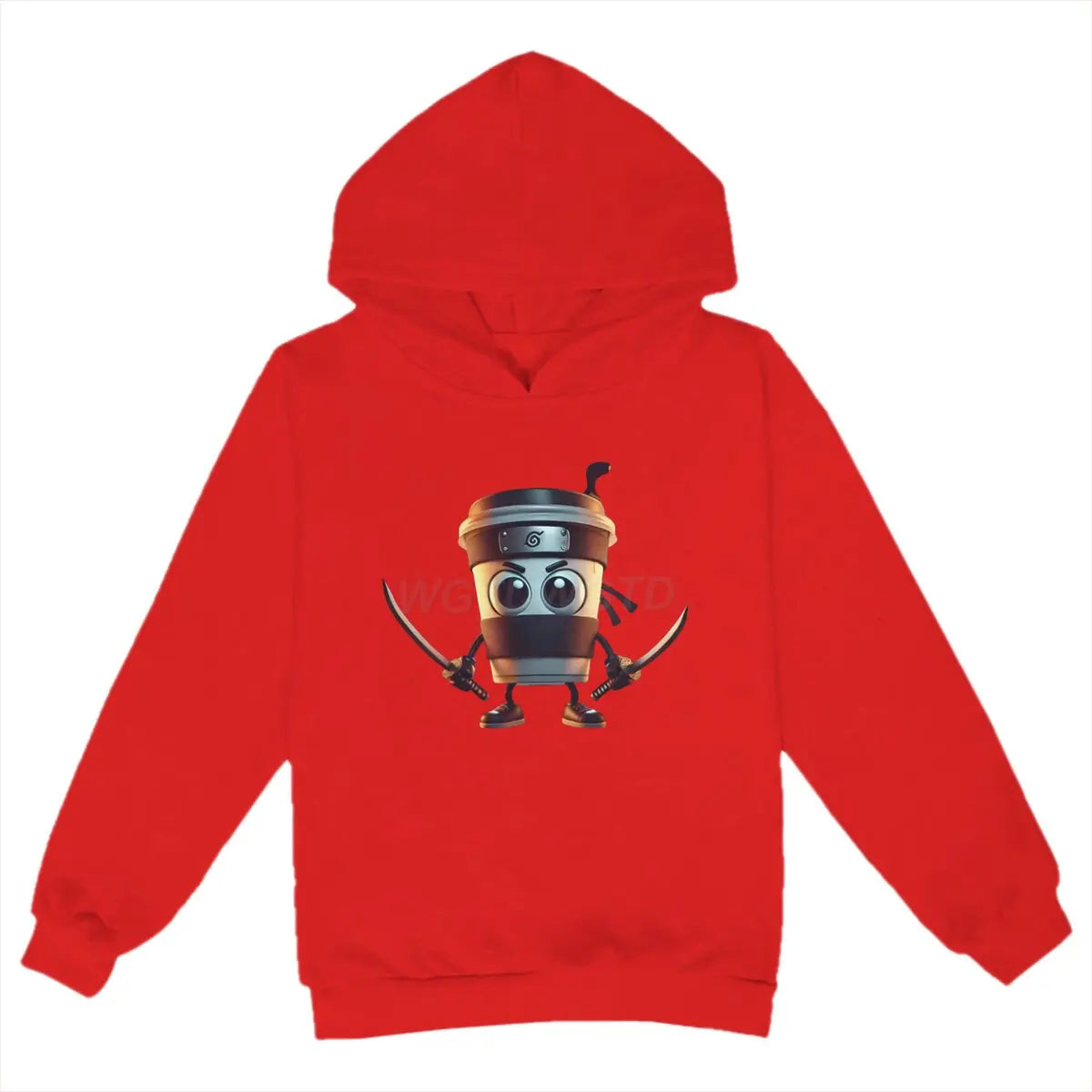 Kids Brainrot Meme Hooded Shirt Cappuccino Assassino Printed Trendy Shirt Funny Brain rot Baby Hoodies