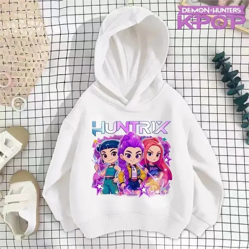 Autumn Winter KPop Demon Hunters Toddler Girl Boy Clothes Movie Graphic Children Hooded Sweatshirts Casual Fashion Kids Hoodies
