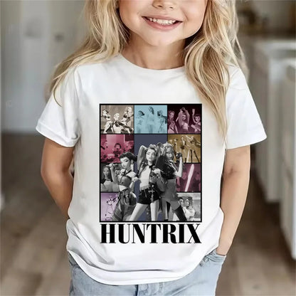Children Clothes Girl Boy KPop Demon Hunters Soft Summer Tops 2025 Hot Movie Print T Shirts Print Kids T-shirt