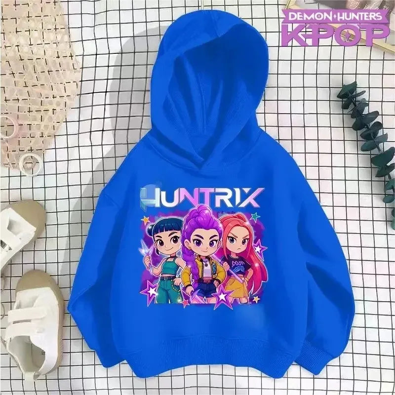 Autumn Winter KPop Demon Hunters Toddler Girl Boy Clothes Movie Graphic Children Hooded Sweatshirts Casual Fashion Kids Hoodies