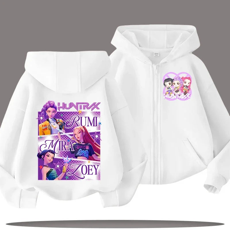K Pop Zip Up Hoodie Kpop Demon Hunters