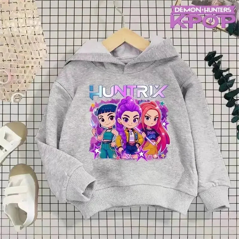 Autumn Winter KPop Demon Hunters Toddler Girl Boy Clothes Movie Graphic Children Hooded Sweatshirts Casual Fashion Kids Hoodies