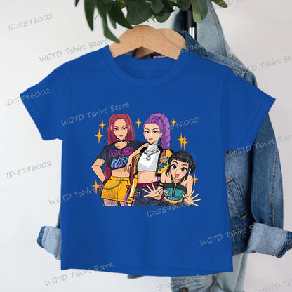 Kids T-shirt Hot Movie Print Print Fashion Casual Tops 2025 Movie Crew Neck Cartoon Girls Boys Tee Casual Baby Girl Clothes