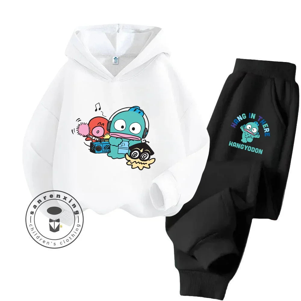 2024 Cartoon HANGYODON Kids' Cute Comfy Kawaii Hoodies with Anime Characters for Spring Fall Cheap Easy to Clean New Hoodie