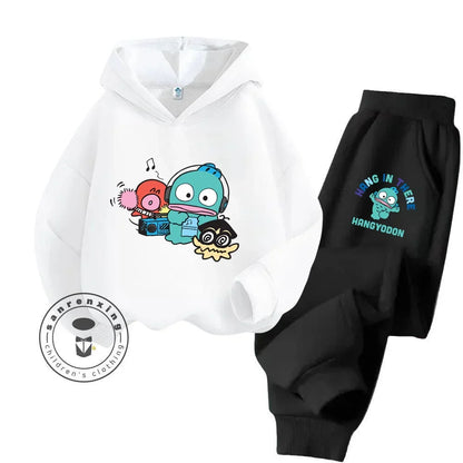 2024 Cartoon HANGYODON Kids' Cute Comfy Kawaii Hoodies with Anime Characters for Spring Fall Cheap Easy to Clean New Hoodie