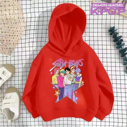 Autumn Winter KPop Demon Hunters Toddler Girl Boy Clothes Movie Graphic Children Hooded Sweatshirts Casual Fashion Kids Hoodies