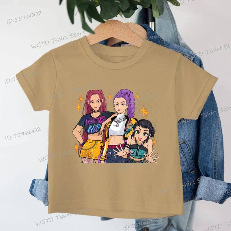 Kids T-shirt Hot Movie Print Print Fashion Casual Tops 2025 Movie Crew Neck Cartoon Girls Boys Tee Casual Baby Girl Clothes
