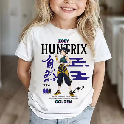 Children Clothes Girl Boy KPop Demon Hunters Soft Summer Tops 2025 Hot Movie Print Men Women T Shirts Print Kids T-shirt