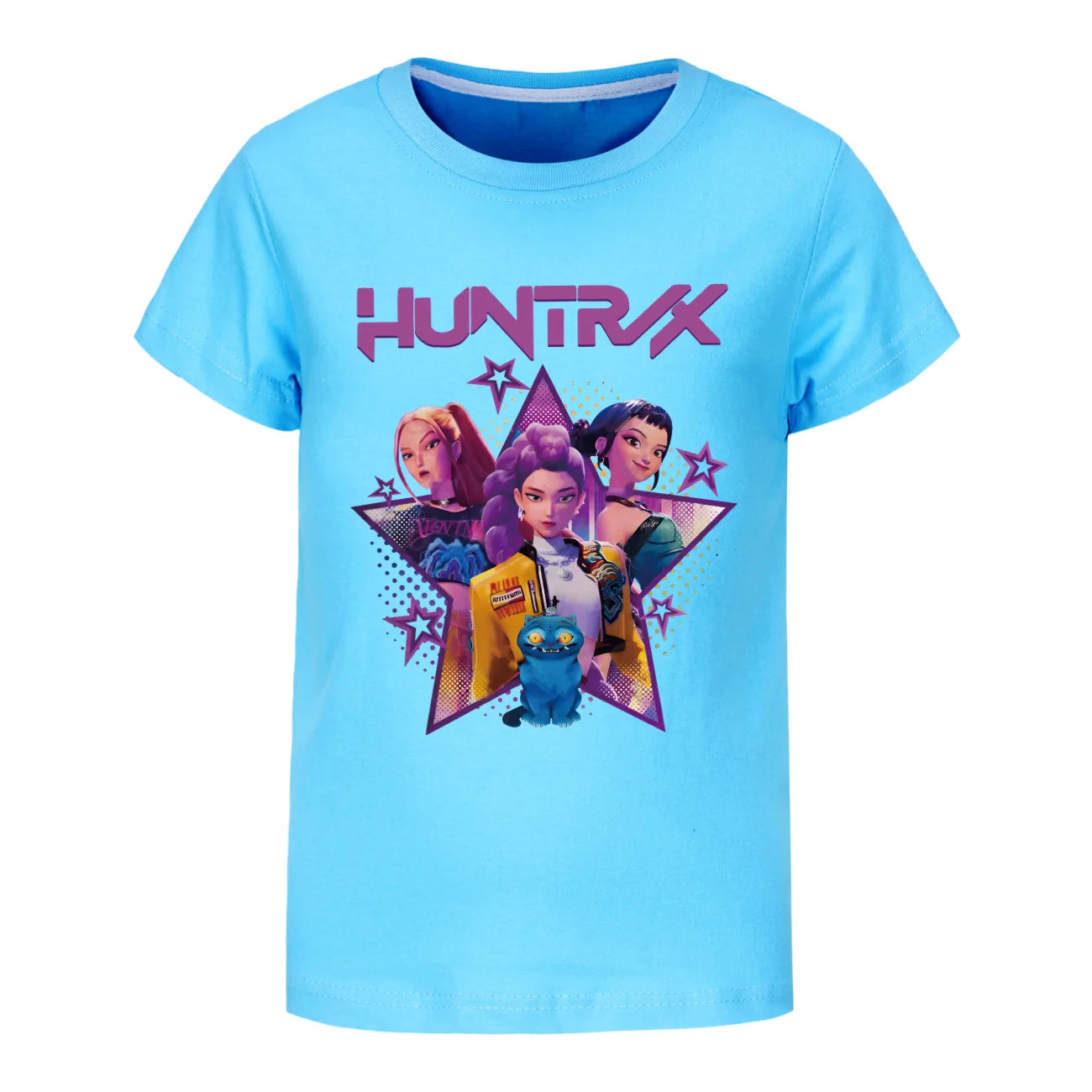 Children T-shirt for Boys Girls Fashion Anime Movie Tees Kids KPop Demon Hunters Huntrix Funny Short Sleeve T Shirt Gifts
