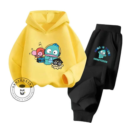 2024 Cartoon HANGYODON Kids' Cute Comfy Kawaii Hoodies with Anime Characters for Spring Fall Cheap Easy to Clean New Hoodie