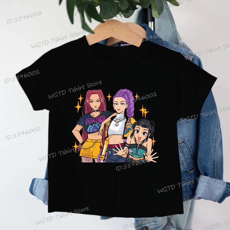 Kids T-shirt Hot Movie Print Print Fashion Casual Tops 2025 Movie Crew Neck Cartoon Girls Boys Tee Casual Baby Girl Clothes