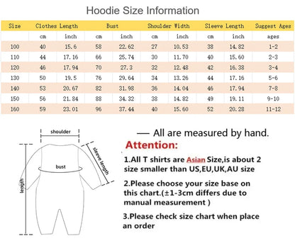 Autumn Winter Children Hoodies Kawaii Hi Teddy Bear Print Girls Boys Baby Clothes Casual Fashion Kids Sweatshirt Pullovers Tops