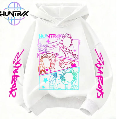 Kids' KPop Demon Hunters Hoodie 3-14Y Boys' Same Style As Hot Sale Anime Hoodie Soft Fleece 3D Print Autumn