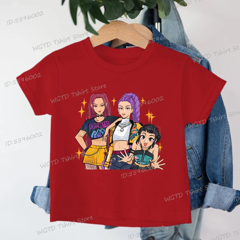 Kids T-shirt Hot Movie Print Print Fashion Casual Tops 2025 Movie Crew Neck Cartoon Girls Boys Tee Casual Baby Girl Clothes