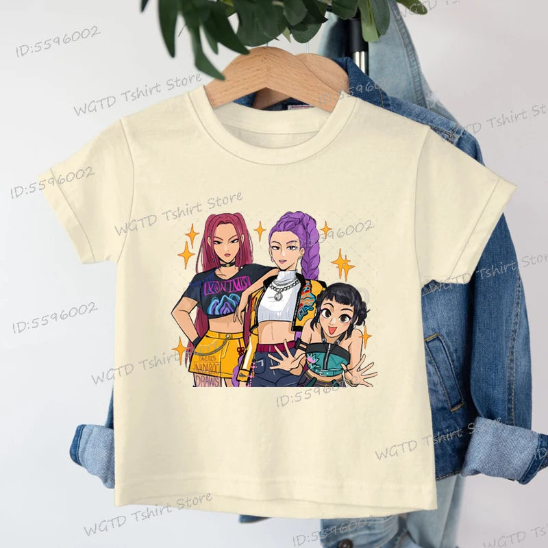 Kids T-shirt Hot Movie Print Print Fashion Casual Tops 2025 Movie Crew Neck Cartoon Girls Boys Tee Casual Baby Girl Clothes
