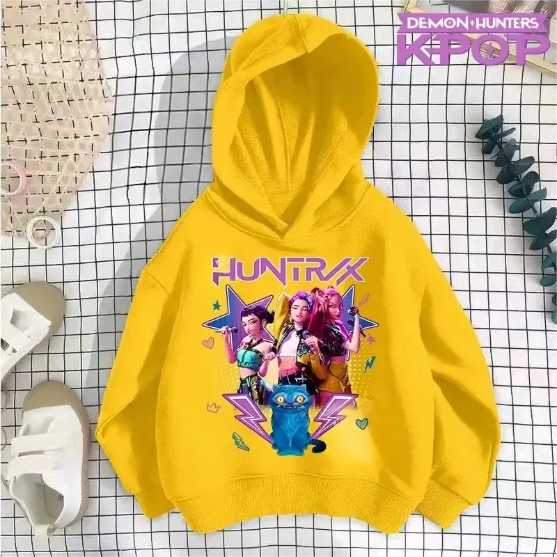Autumn Winter KPop Demon Hunters Toddler Girl Boy Clothes Movie Graphic Children Hooded Sweatshirts Casual Fashion Kids Hoodies