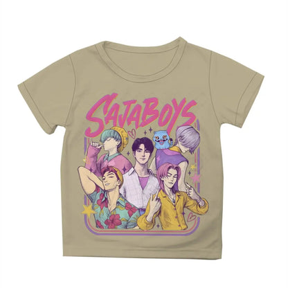 Cute Cartoon Graphic T-shirts Boys Girls Short Sleeve T-shirt Tops Anime Kpop T Shirt Gifts Children's Clothing